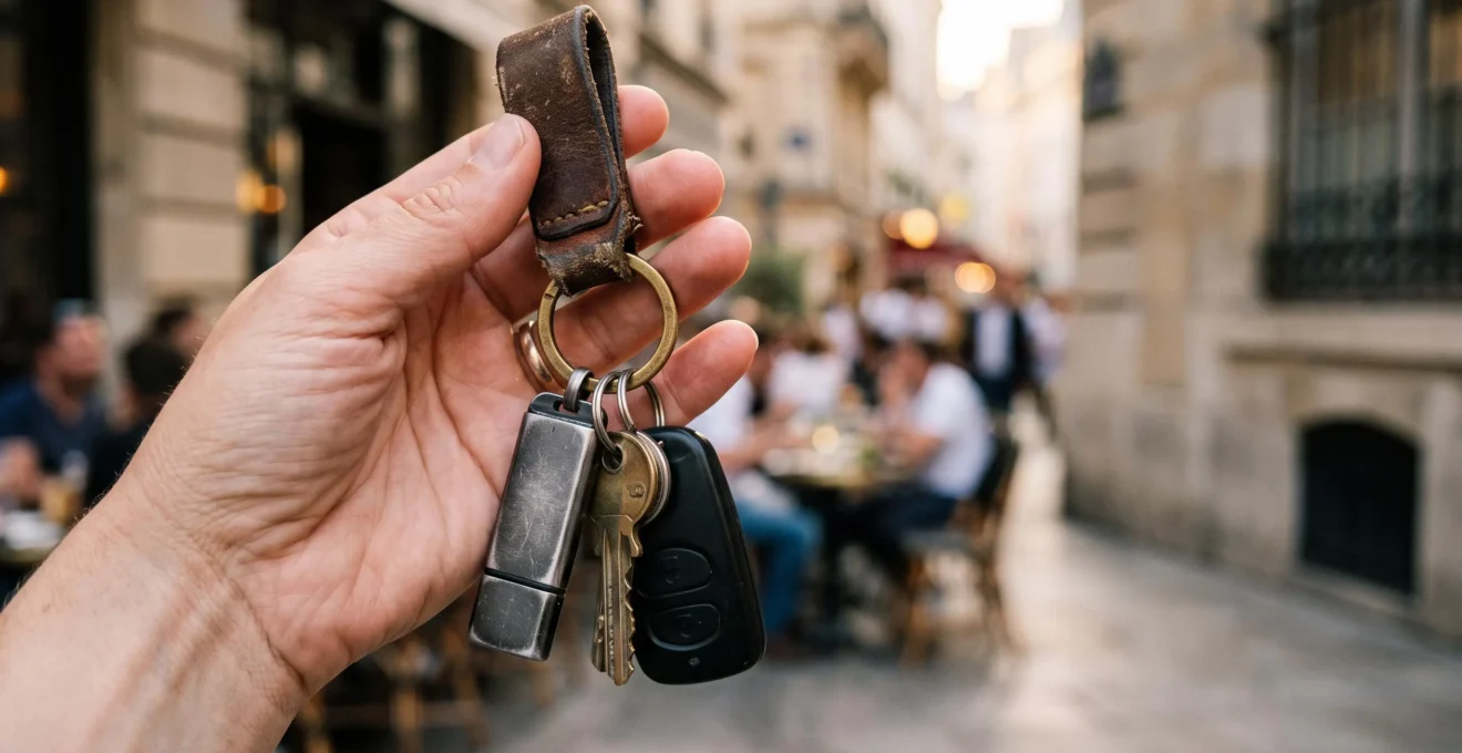Porte-cles professionnel avec une cle USB personnalisee, symbole d'un outil marketing durable en France