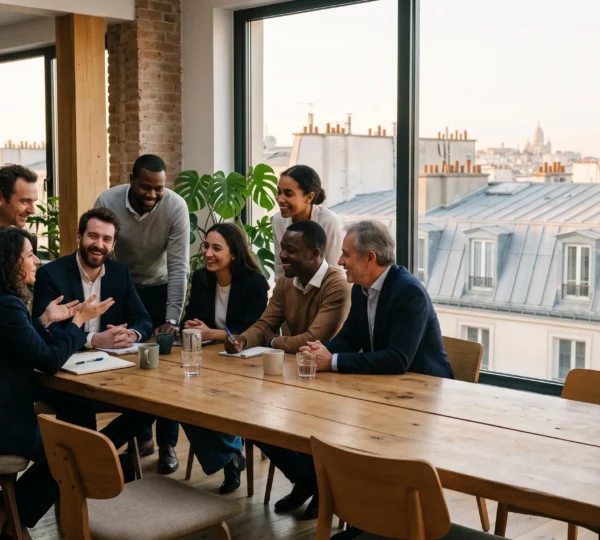 Une équipe française réunie autour d'une table, symbolisant la cohésion malgré le renouvellement des effectifs