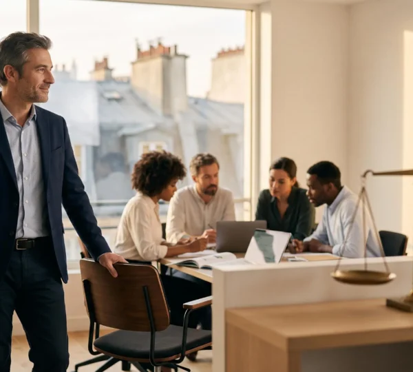 Manager observant son équipe dans un bureau lumineux, illustrant un pilotage fondé sur la confiance plutôt que le contrôle