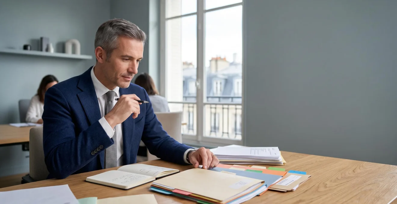 Consultant préparant une proposition commerciale stratégique dans un bureau parisien, symbolisant la différenciation face à la concurrence